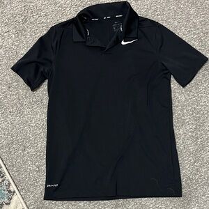 Nike Kids Black Golf Polo Shirt with Dri-FIT
